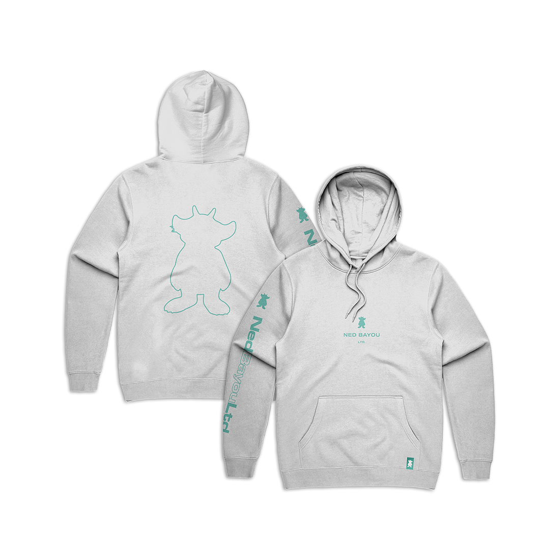 Outline Pullover Hoodie (White)